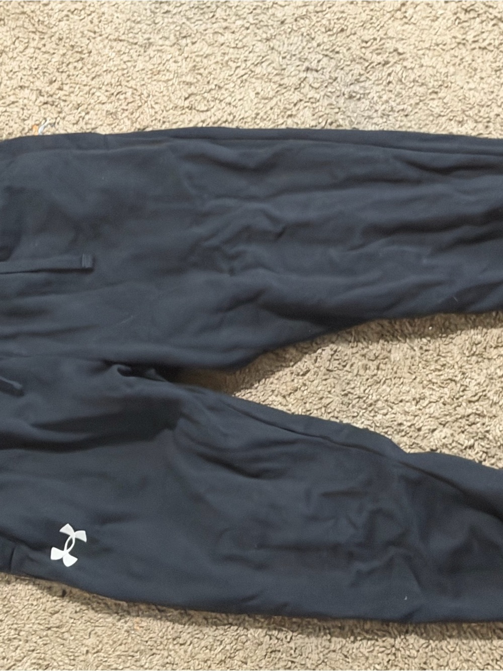 Under Armour Men’s Black Jogger Sweatpants with Logo